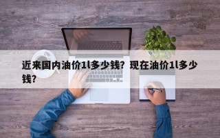近来国内油价1l多少钱？现在油价1l多少钱？