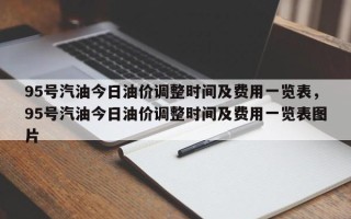 95号汽油今日油价调整时间及费用一览表，95号汽油今日油价调整时间及费用一览表图片